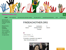 Tablet Screenshot of findeachother.org